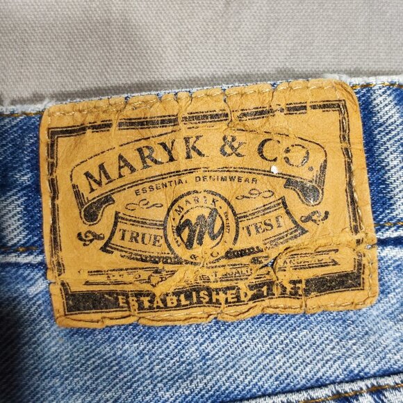 Maryk & Co. jeans low-rise men's size 33/32 hard washed blue Made in Canada - Picture 4 of 14
